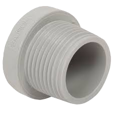 TAPONES MACHO DE PVC CON CONXION ROSCADA