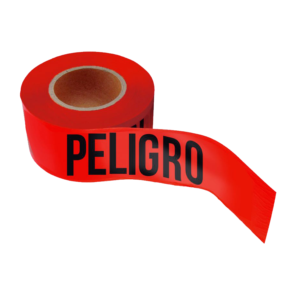 CINTA DE ADVERTENCIA ROJA (PELIGRO) X 100M